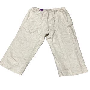 Lane Bryant Women’s Linen Blend Wide Leg Capri Pants Size 18 MSRP: $49